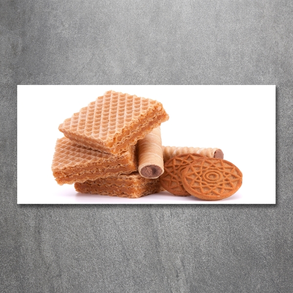 Cuadro decorativo de vidrio para salón horizontal Dulces