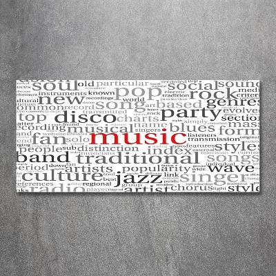Foto-obraz szklany Gatunki muzyczne