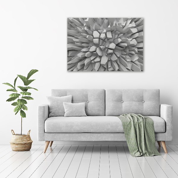 Impresión en cristal con acabado brillante horizontal Abstracción 3D