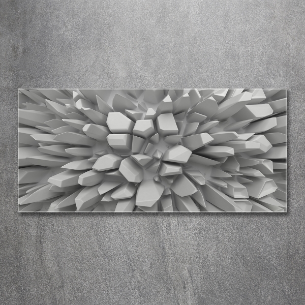 Impresión en cristal con acabado brillante horizontal Abstracción 3D