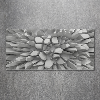 Impresión en cristal con acabado brillante horizontal Abstracción 3D