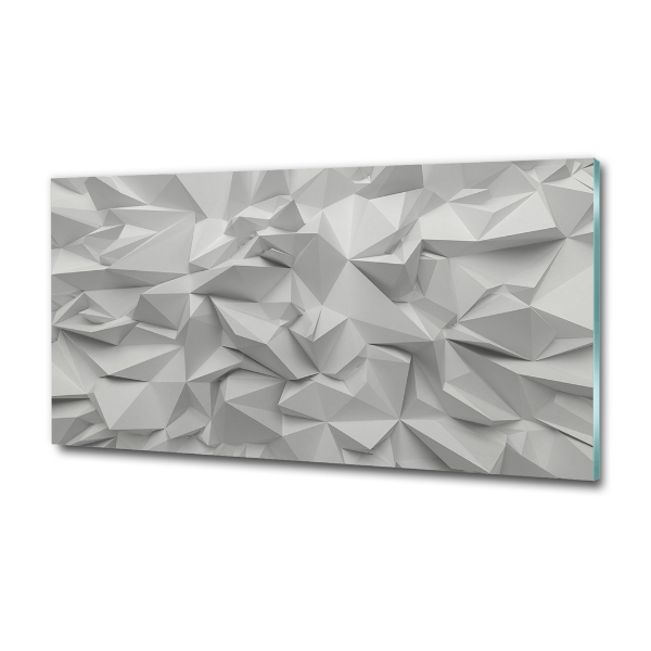 Cuadro decorativo de vidrio para salón horizontal Abstracción 3D
