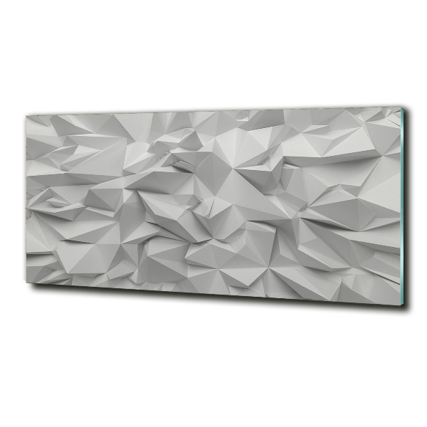 Cuadro decorativo de vidrio para salón horizontal Abstracción 3D