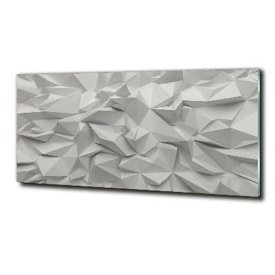 Cuadro decorativo de vidrio para salón horizontal Abstracción 3D