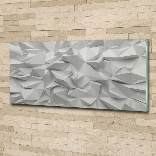 Cuadro decorativo de vidrio para salón horizontal Abstracción 3D