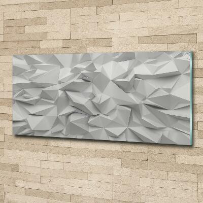 Cuadro decorativo de vidrio para salón horizontal Abstracción 3D