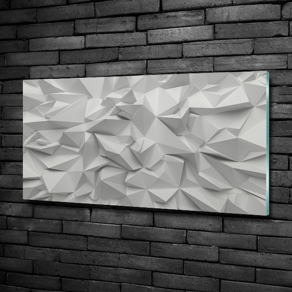 Cuadro decorativo de vidrio para salón horizontal Abstracción 3D