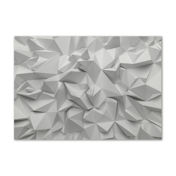 Cuadro decorativo de vidrio para salón horizontal Abstracción 3D