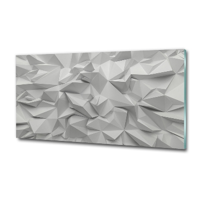 Cuadro decorativo de vidrio para salón horizontal Abstracción 3D