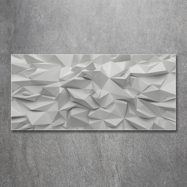 Cuadro decorativo de vidrio para salón horizontal Abstracción 3D