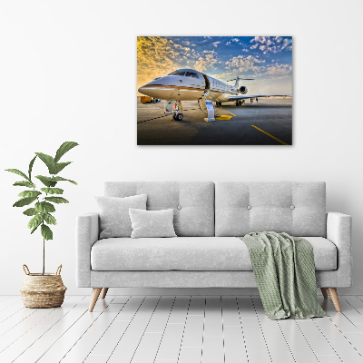 Foto en cristal de alta calidad con impresión uv horizontal Avión