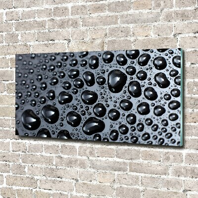 Foto en cristal de alta calidad con impresión uv horizontal Gotas de agua