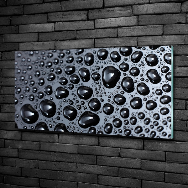 Foto en cristal de alta calidad con impresión uv horizontal Gotas de agua