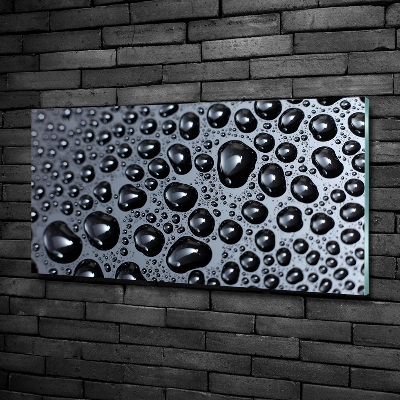 Foto en cristal de alta calidad con impresión uv horizontal Gotas de agua