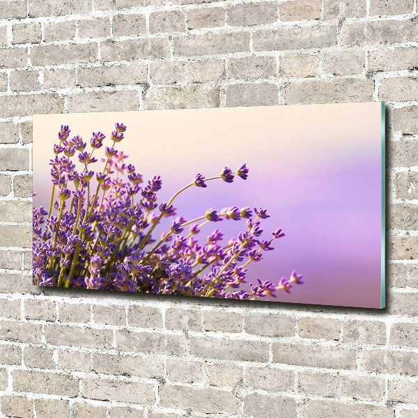 Foto en cristal de alta calidad con impresión uv horizontal Lavanda