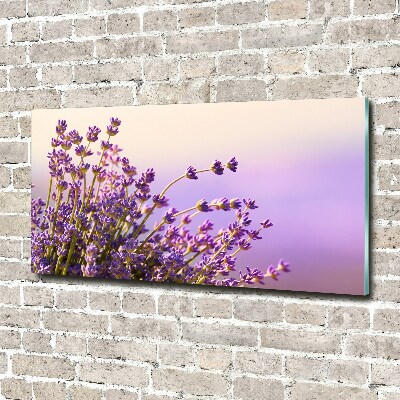 Foto en cristal de alta calidad con impresión uv horizontal Lavanda