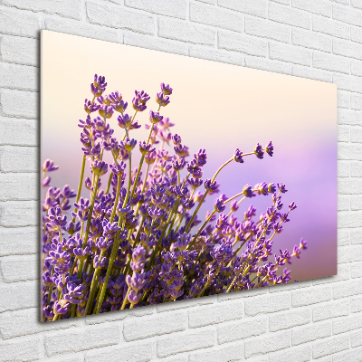 Foto en cristal de alta calidad con impresión uv horizontal Lavanda