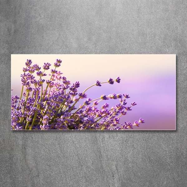Foto en cristal de alta calidad con impresión uv horizontal Lavanda