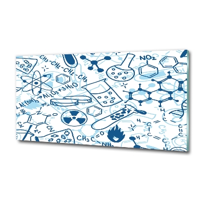 Cuadro de cristal templado moderno horizontal Antecedentes de la química
