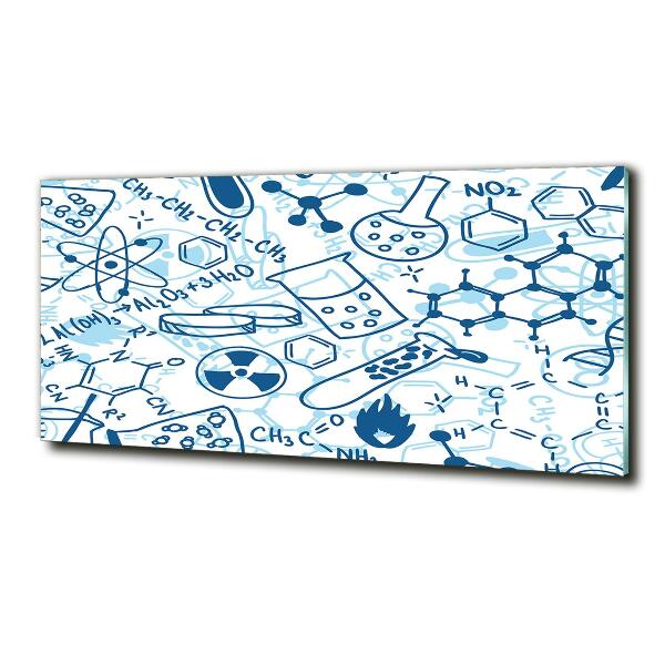 Cuadro de cristal templado moderno horizontal Antecedentes de la química