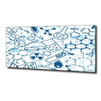 Cuadro de cristal templado moderno horizontal Antecedentes de la química