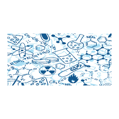 Cuadro de cristal templado moderno horizontal Antecedentes de la química