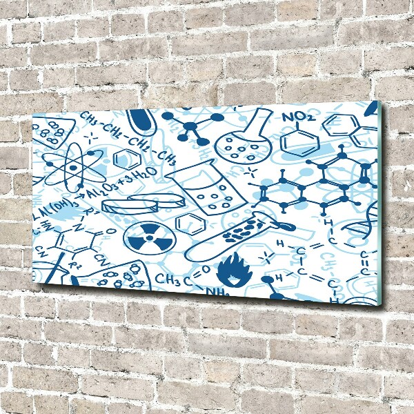 Cuadro de cristal templado moderno horizontal Antecedentes de la química