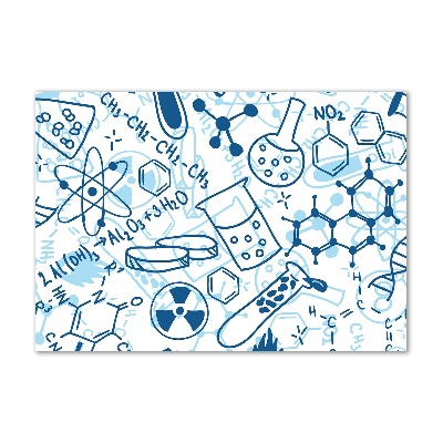 Cuadro de cristal templado moderno horizontal Antecedentes de la química