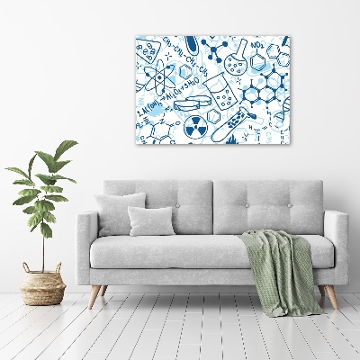 Cuadro de cristal templado moderno horizontal Antecedentes de la química