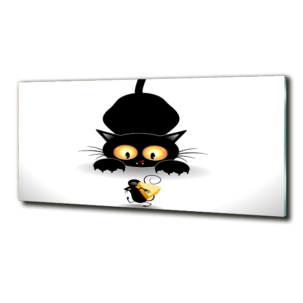 Foto-obraz szkło hartowane Kot i mysz