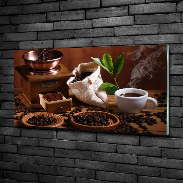 Impresión en cristal con acabado brillante horizontal Una taza de espresso