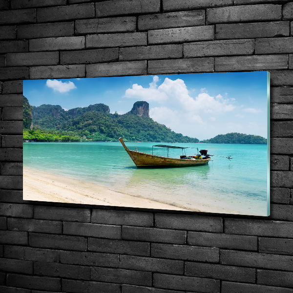 Cuadro de cristal templado moderno horizontal Bote