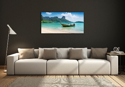 Cuadro de cristal templado moderno horizontal Bote