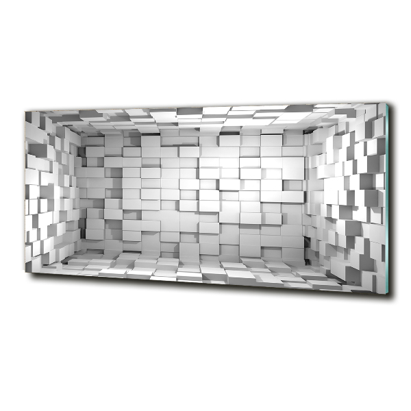 Cuadro de cristal templado moderno horizontal Cubos