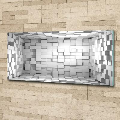 Cuadro de cristal templado moderno horizontal Cubos