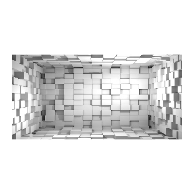 Cuadro de cristal templado moderno horizontal Cubos