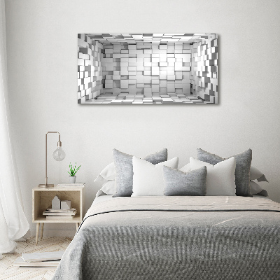Cuadro de cristal templado moderno horizontal Cubos