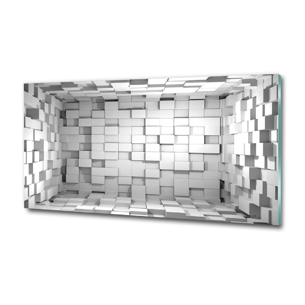 Cuadro de cristal templado moderno horizontal Cubos