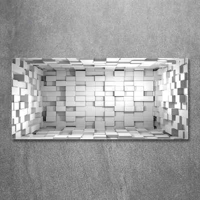 Cuadro de cristal templado moderno horizontal Cubos