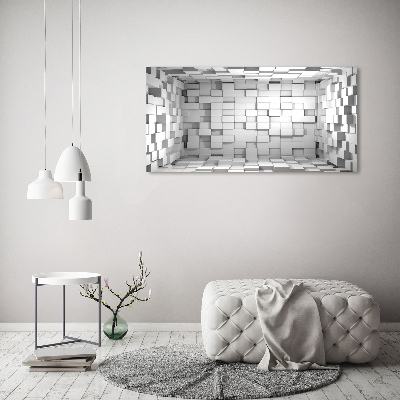 Cuadro de cristal templado moderno horizontal Cubos
