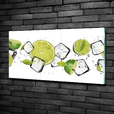 Impresión en cristal con acabado brillante horizontal Lima con hielo