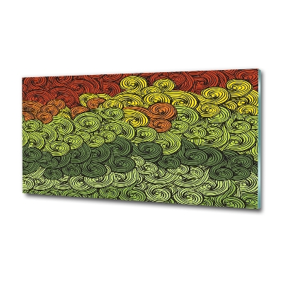 Impresión en cristal con acabado brillante horizontal Ondas de colores