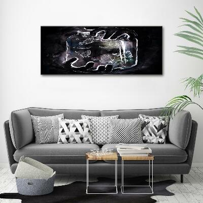 Cuadro decorativo de vidrio para salón horizontal Mariposas en un frasco