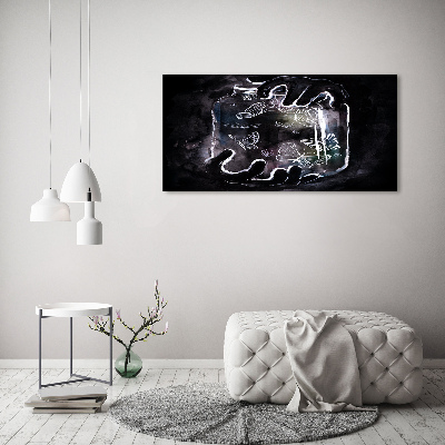 Cuadro decorativo de vidrio para salón horizontal Mariposas en un frasco