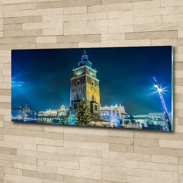 Cuadro decorativo de vidrio para salón horizontal Cracovia, Polonia