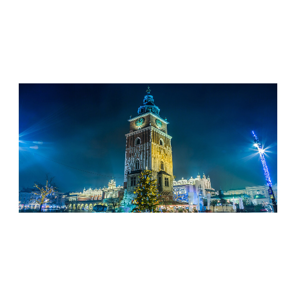 Cuadro decorativo de vidrio para salón horizontal Cracovia, Polonia