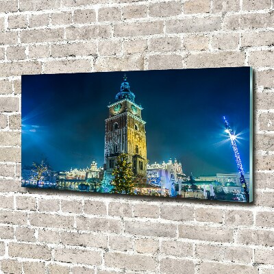 Cuadro decorativo de vidrio para salón horizontal Cracovia, Polonia