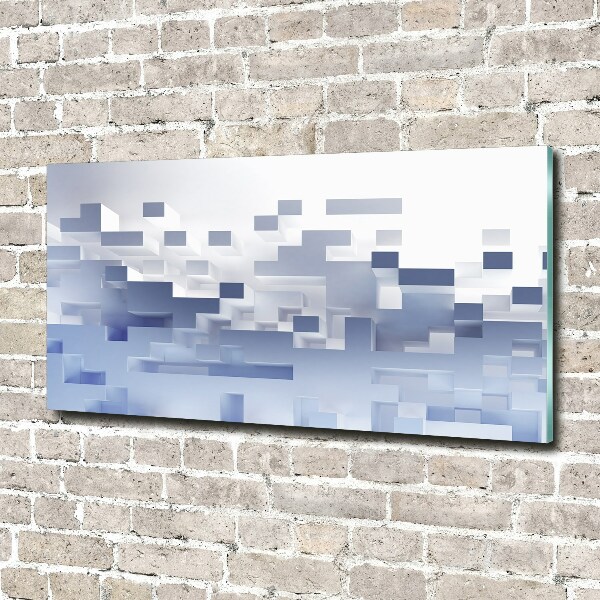 Foto en cristal de alta calidad con impresión uv horizontal Abstracción cúbica