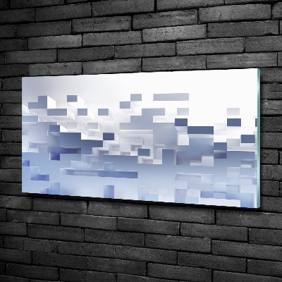 Foto en cristal de alta calidad con impresión uv horizontal Abstracción cúbica