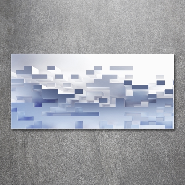 Foto en cristal de alta calidad con impresión uv horizontal Abstracción cúbica